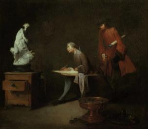 J.B.S.Chardin, Die Zeichenstudie - Chardin / Drawing Study / Painting, 1748 -