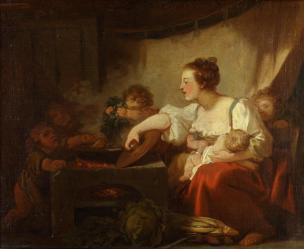 Fragonard 1759 ca Les apprets du repas musee Pouchkine Moscou