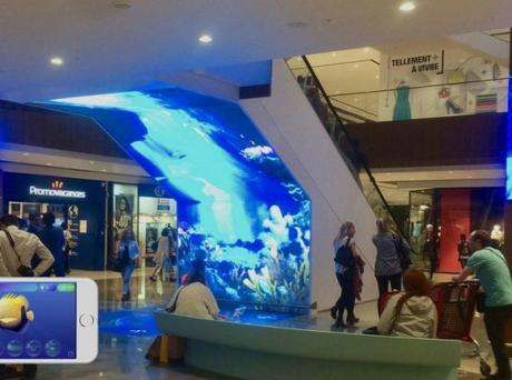 Aquarium Numérique au centre commercial des Trois Fontaines - Intégrer le digital dans le retail