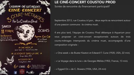 Samedi 11 février,  ciné-concert de Coustou Prod à l’Aquarium Ciné Café