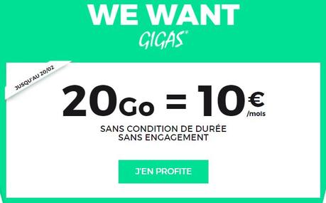 SFR RED : retour du forfait 4G 20 Go à 10€/mois à vie !
