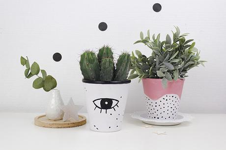 [ DIY ] Pots de fleurs graphiques et minimalistes