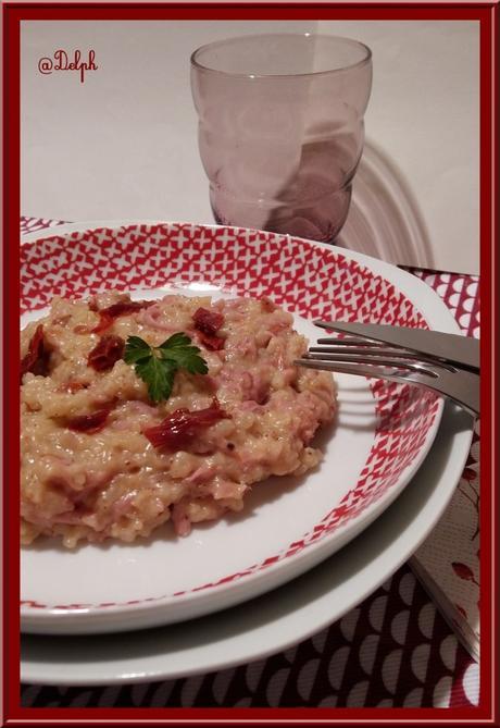 Risotto au Jambon et tomates séchées Risotto au Jambon et tomates séchées