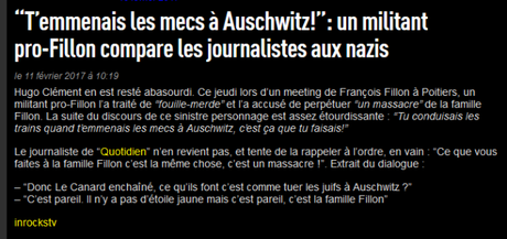 les journalistes sont-ils tous des nazis ? Posons la question à #Fillon2017