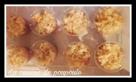 Verrine de crumble de tomates au thermomix ou sans 