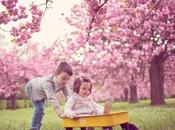 Séance photo bébé sous cerisiers fleurs Sceaux Milla
