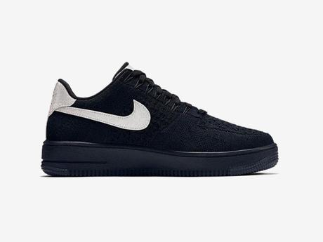 Nike Air Force 1 Flyknit Black Silver