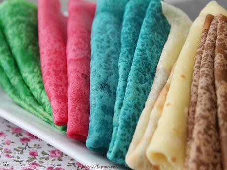 Crêpes colorées