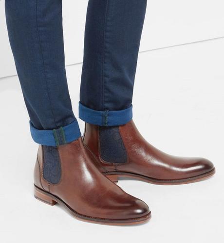 Jeans slim + ourlets avec des Chelsea Boots homme Ted Baker