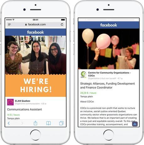 Facebook Jobs: les employeurs peuvent publier des offres d’emploi