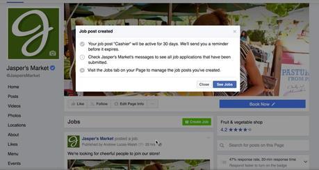 Facebook Jobs: les employeurs peuvent publier des offres d’emploi