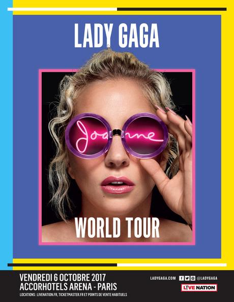 LADY GAGA Joanne World Tour les 6 et 7 Octobre 2017 à l’Accorhotels Arena