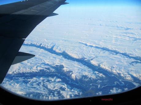 Pays étranger - au dessus du Groenland