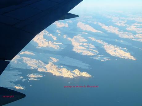 Pays étranger - au dessus du Groenland