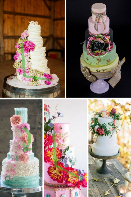 Comment arranger les fleurs sur un wedding cake ?