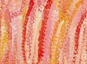 Focus peinture d'Emily Kame KNGWARREYE, peintre aborigène