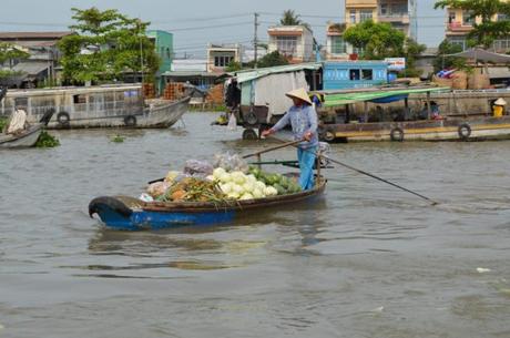 Vietnam - Marché flottant sur le Delta du Mékong