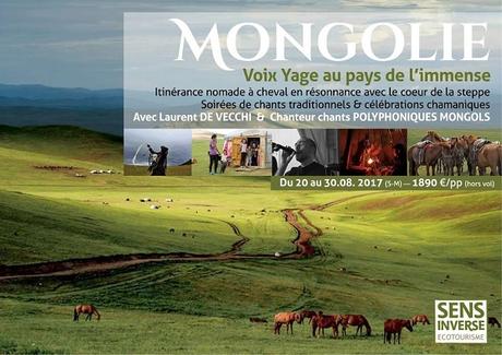 Mongolie : Voyage Concert avec Laurent De Vecchi & Chanteur chants polyphoniques mongols. Organisé par www.sensinverse.com