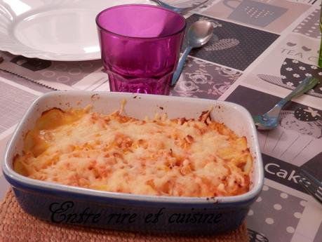 Gratin de lardons de canard aux potiron, carotte et pomme de terre