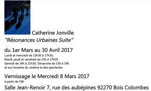 Exposition Catherine Jonvile  à BOIS COLOMBES « Résonances urbaines suites »
