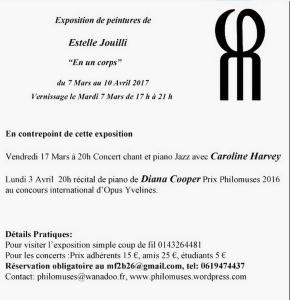 Philomuses   Exposition Estelle JOUILI         7 Mars au 10 Avril 2017