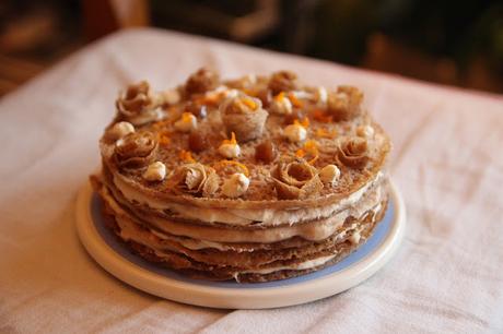 Gâteau de crêpes orange-crème de marrons