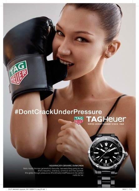 BELLA HADID devient la nouvelle ambassadrice TAG Heuer