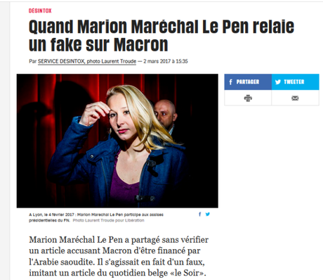 Marion Maréchal (nous voilà !)  Le Pen se distingue encore… par sa bêtise crasse #FN
