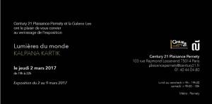 Galerie LEE Century  « Lumières du monde » KALPANA KARTIK à partir du 2 Mars 2017 (2/9 Mars 2017°