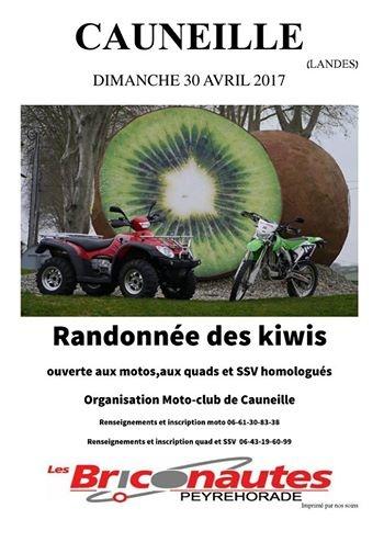 Randonnée des Kiwis moto quad et SSV (40), le dimanche 30 avril 2017