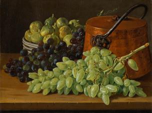 Melendez 1770 ca Still Life with Grapes, Figs, and a Copper Kettle north carolina museum of Art raleigh