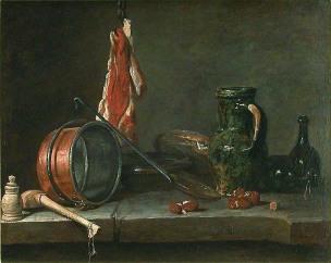 Chardin 1731 Le menu de gras louvre