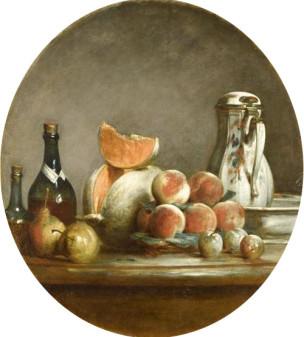 Chardin 1756 Le melon entame Louvre Paris