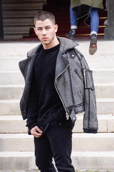 PARIS FASHION WEEK : Nick Jonas in Balmain