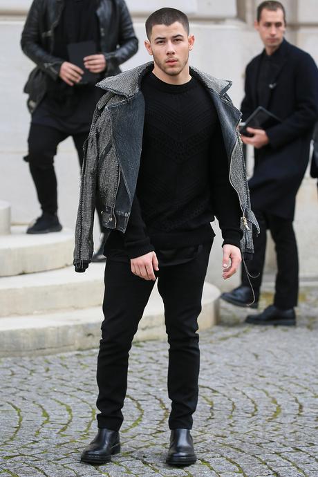 PARIS FASHION WEEK : Nick Jonas in Balmain