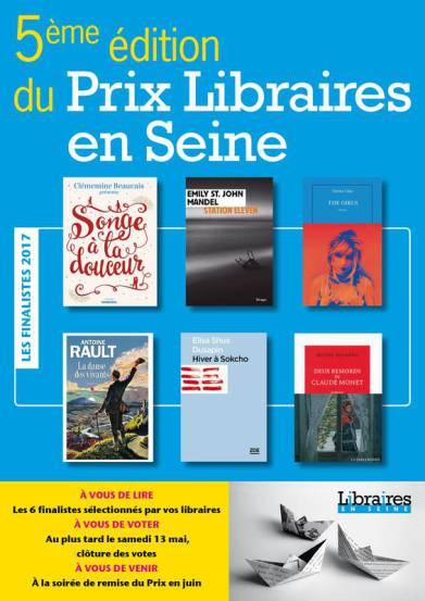 Prix libraires en Seine, édition 2017 !