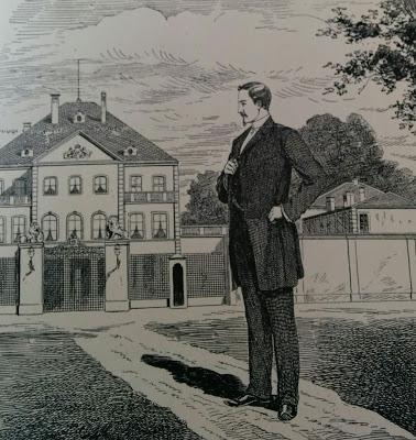 Le Roi Othon Ier de Bavière devant son château de Fürstenried en 1890