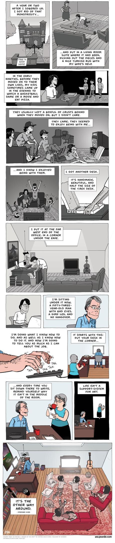 Dans le bureau de Stephen King… en BD!