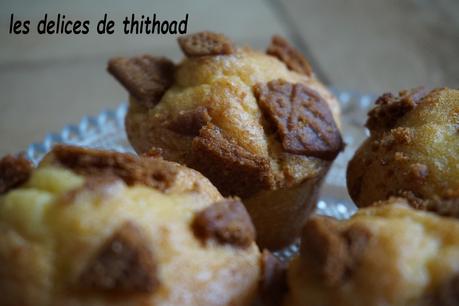 muffins à l'orange, croquant spéculoos
