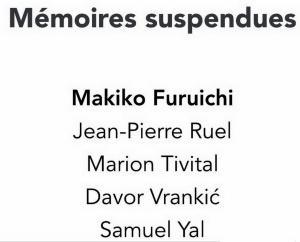 Galerie DETAIS  exposition « Mémoires Suspendues » à partir du 9 Mars 2017