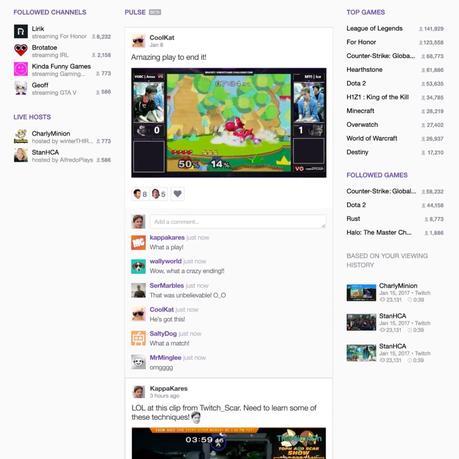 Un aperçu de Pulse en version bêta (tiré de la vidéo promotionnelle de Twitch).