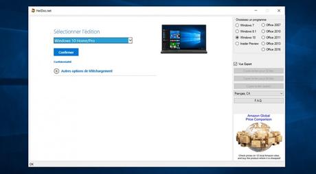 Un outil pour télécharger légalement les images disque de Microsoft Windows et Office