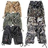 Surplus Hommes Airborne Vintage Shorts Délavées Night Camo taille M