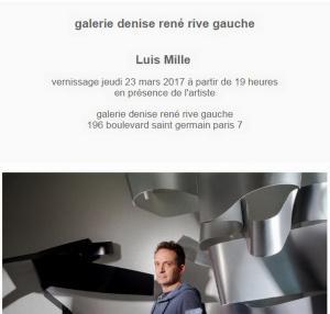Galerie Denise RENE rive gauche  exposition Luis MILLE à partir du 23 Mars 2017