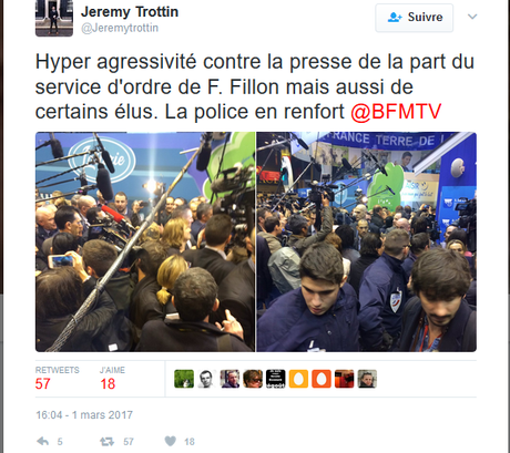 la haine des journalistes, symptôme de #PesteBrune, chez #Fillon2017