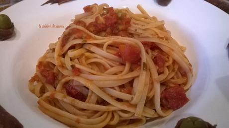Linguine alla puttanesca Linguine alla puttanesca