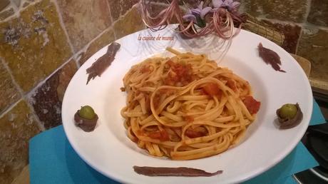 Linguine alla puttanesca Linguine alla puttanesca
