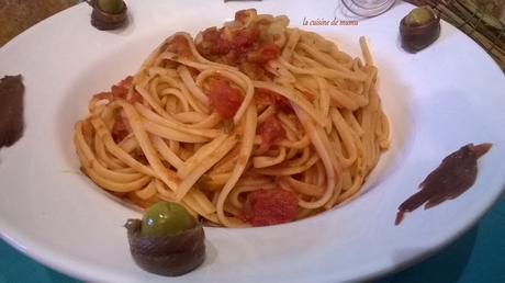 Linguine alla puttanesca Linguine alla puttanesca