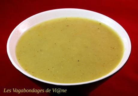 Potage navet, pomme de terre et endive au curry