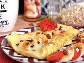 Omelette sucrée banane chocolat petit dej' gourmand mais healthy